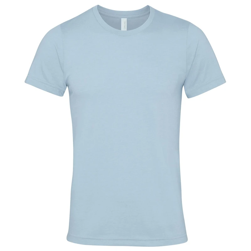 Image of Bella + Canvas Mens Jersey Crew Neck T-Shirt in Light Blue Size: Small Light Blue Male S