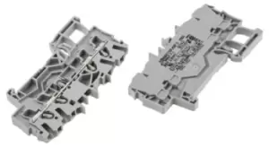 Image of Wago Grey 2002 Standard Din Rail Terminal, 22 12 AWG, 0.25 2.5mm, 550 V