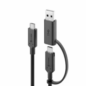 Image of ALOGIC Elements Series USB-C to USB-C Cable with USB-A Adapter - 1.2m - Male-Male - 5A/10Gbps