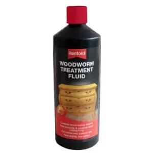Image of Rentokil PWT100 Woodworm Treatment Fluid 1L Bottle