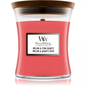 Image of Woodwick Melon & Pink Quartz Scented Candle 275g