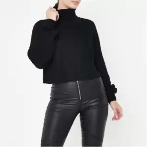 Image of Missguided Tall Recycled Batwing Crop Jumper - Black