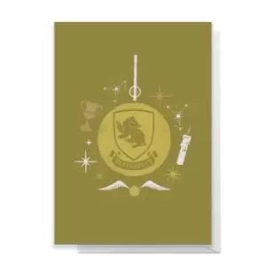 Image of Harry Potter Hufflepuff Christmas Greetings Card - Standard Card