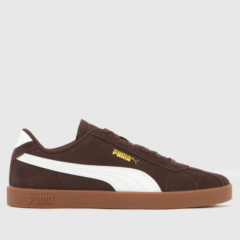 Image of PUMA Club II Era Trainers in Brown & White Brown & White UK 6 (EU 39)