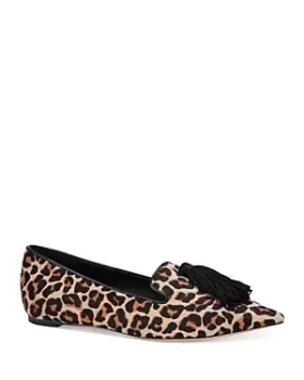 Image of kate spade new york Womens Adore Animal Print Tassel Flats