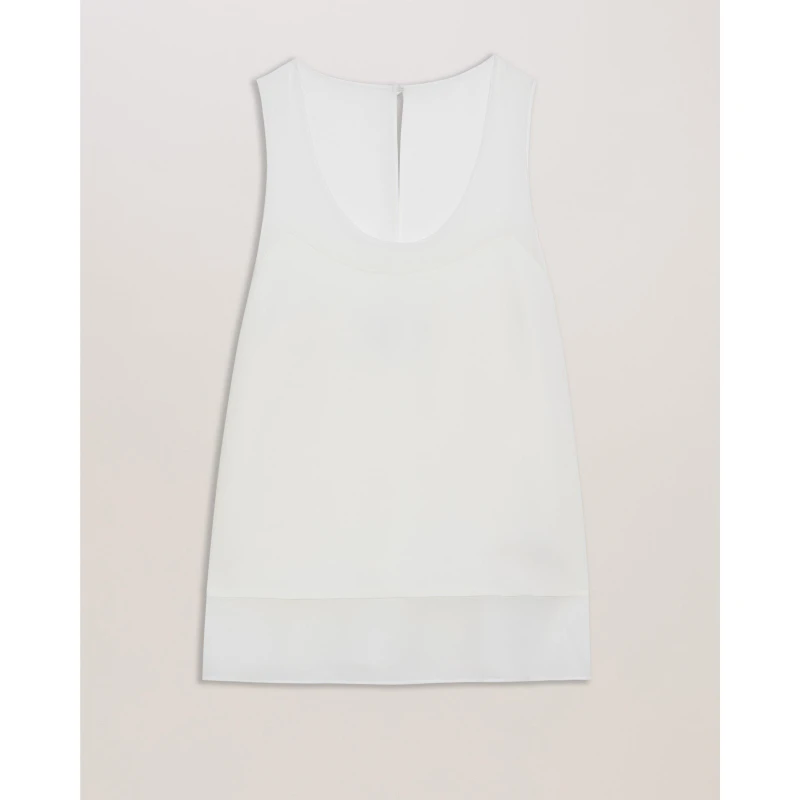 Image of Ted Baker Ted Panel Tank Top Ld62 Ivory female 8 (XS)