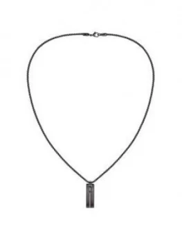 Image of Tommy Hilfiger Dressed Up Stainless Steel Skinny Dog Tag Mens Necklace
