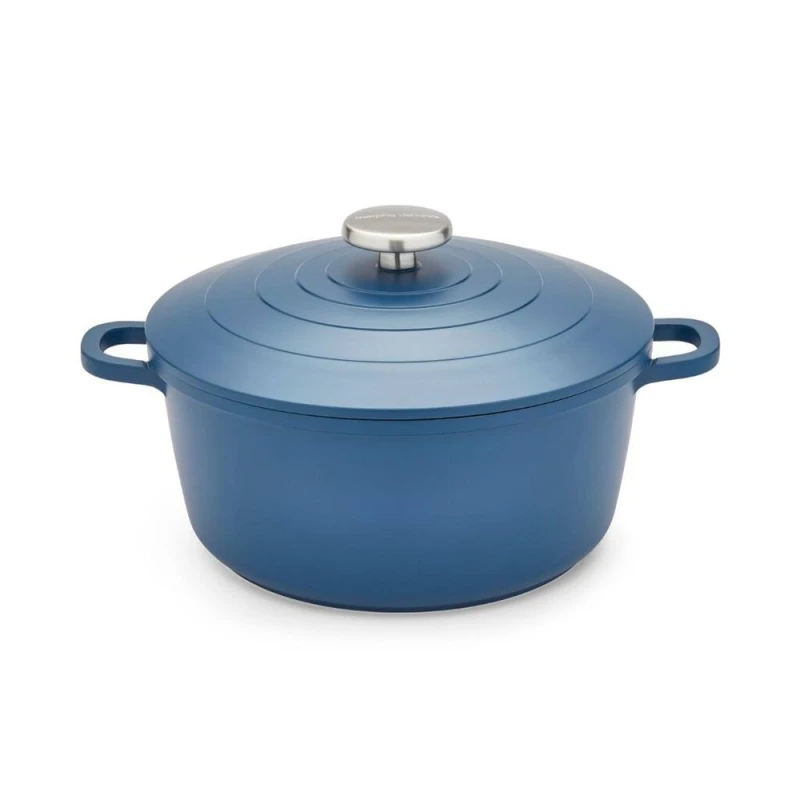 Image of Morphy Richards 24cm Cast Aluminium Casserole Dish blue ONE SIZE