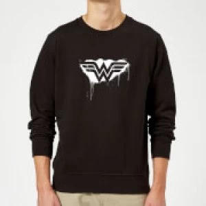 Image of Justice League Graffiti Wonder Woman Sweatshirt - Black - 5XL