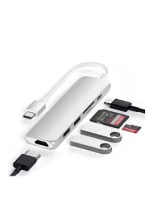 Image of Satechi Type-C Slim Multimedia Adapter V2 (Silver)