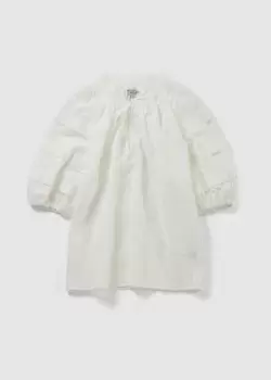 Image of Rails Womens Paris Mid Sleeve Blouse With Embroidered Daisies In White