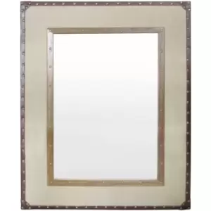 Image of Premier Housewares - Natural Linen and Cotton Mix Mirror