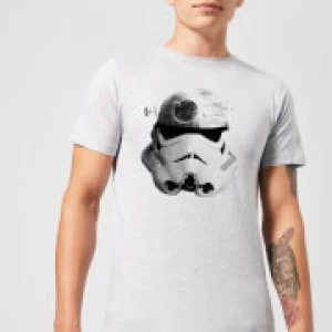 Image of Star Wars Command Stromtrooper Death Star Mens T-Shirt - Grey - M
