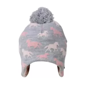 Image of Hy Childrens/Kids Flaine Hat (One Size) (Grey/Pink)