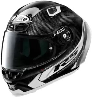 Image of X-Lite X-803 RS Ultra Carbon Hot Lap Helmet, black-white Size M black-white, Size M