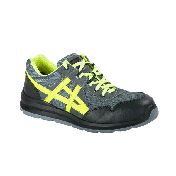 Image of Portwest Steelite Mersey Safety Trainers FT50GRR37 Colour: Grey / Yellow