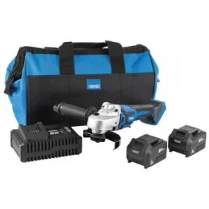 Image of Draper 99730 D20 20V 115mm Brushless Grinder Kit (+2x5Ah Batts, Ch...