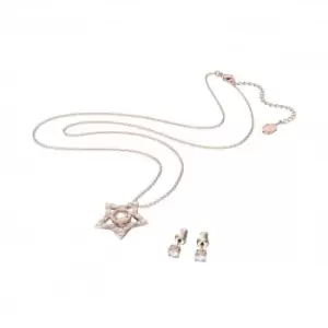 Image of Stella Crystal White Rose Gold-tone Jewellery Set 5622730