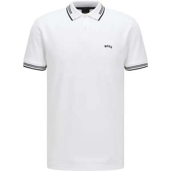 Image of Boss Paul Pique Polo Shirt - White 3XL
