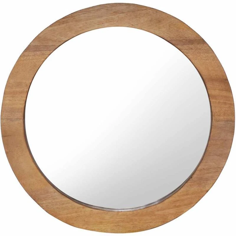 Image of VIDAXL Wall Mirror 60cm Teak Round Vidaxl 8719883911014