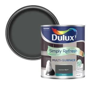 Image of Dulux Simply Refresh Multi Surface Cannon Ball Eggshell Paint 750ml