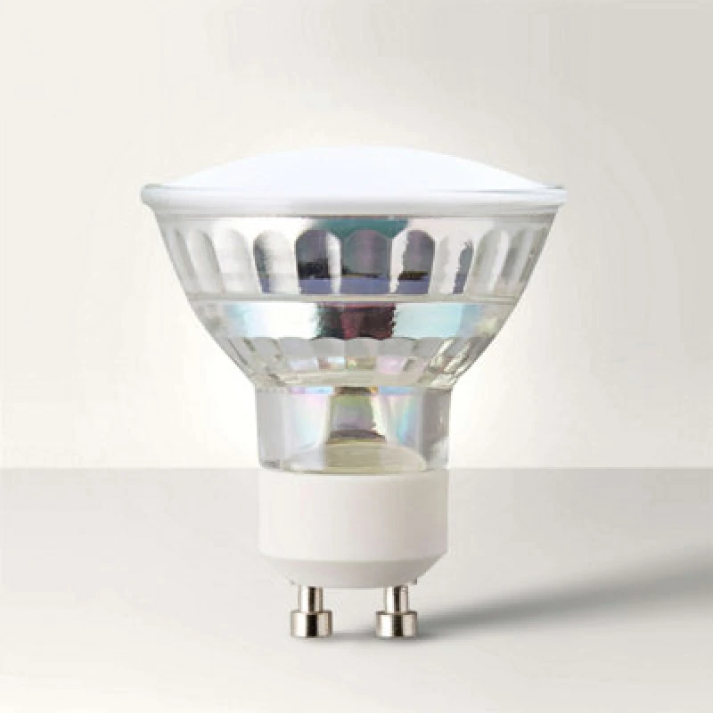 Image of ValueLights 6 Pack GU10 White Glass Bodied Spotlight LED 3W Cool White 6500K 280lm Light Bulb White
