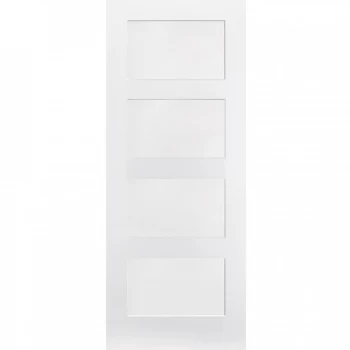 Image of LPD Shaker 4 Panel White Primed Internal Door - 1981mm x 686mm (78 inch x 27 inch)