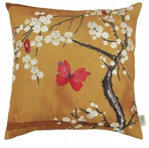 Image of The Chateau By Angel Strawbridge Blossom Cushion - Ochre