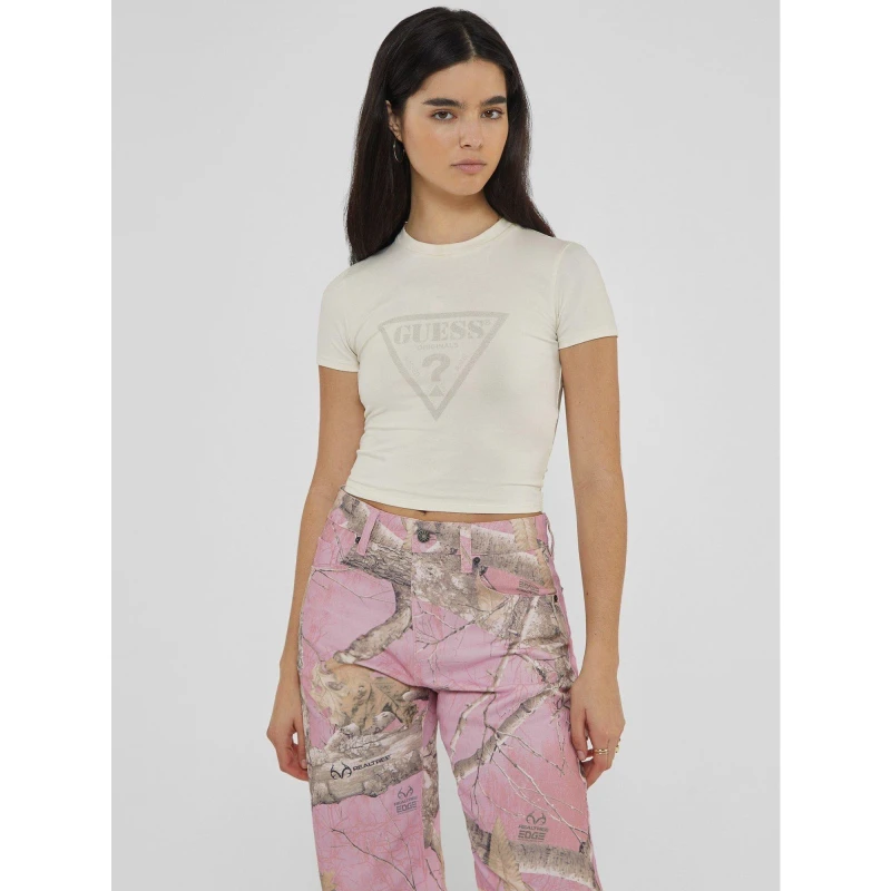 Image of Guess Logo Baby T-Shirt - White White 8