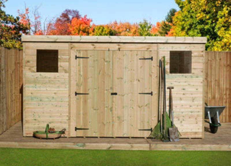 Image of Empire Sheds Empire 5000 Pent 14X8 Double Door Centre Windows