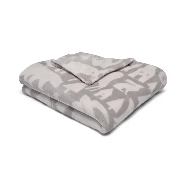 Image of Fusion Snug Scandi Animals 120cm x 150cm Throw Grey