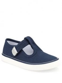 Image of Start-Rite Boys Treasure Canvas Plimsoll - Navy