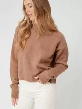 Image of Superdry Vintage Essential High Neck - Brown, Size 10, Women