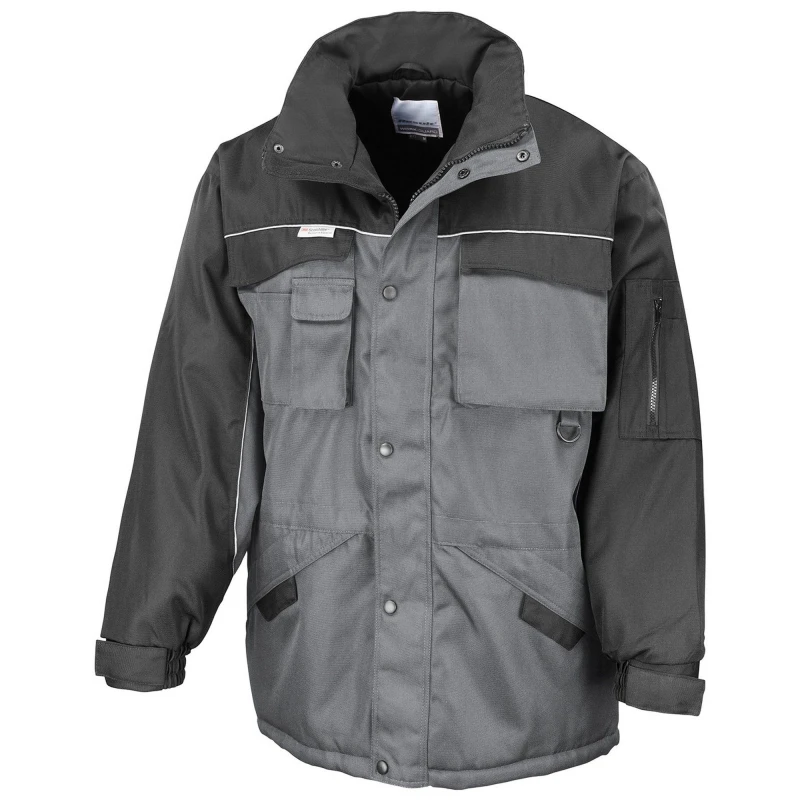 Image of Result Result Men Heavy Duty Coat in Grey Size: Small Grey S Male 5063470844128