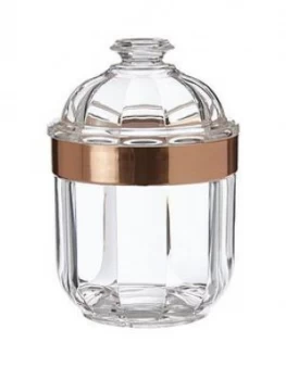 Image of Premier Housewares Small Acrylic Canister With Gold Finish