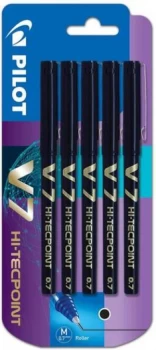 Image of Pilot V7 Liquid Ink Rollerball 0.7mm Black PK5