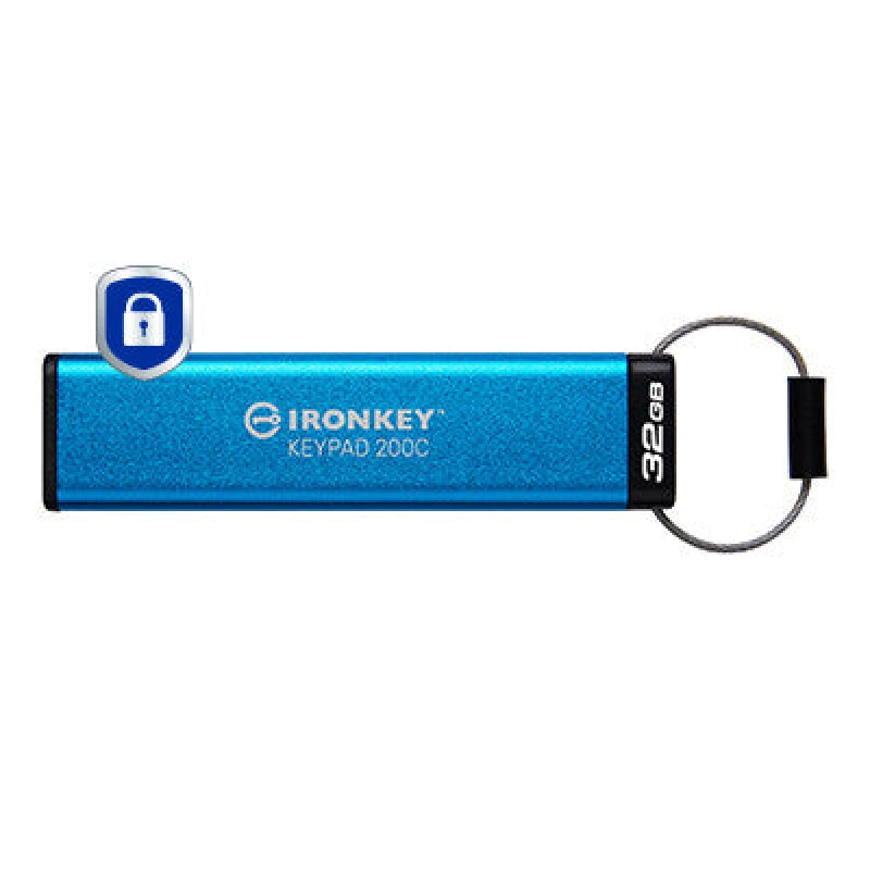 Image of Kingston Technology Kingston Technology IronKey 32GB USB-C Keypad 200C, FIPS 140-3 Lvl 3 AES-256 IKKP200C/32GB