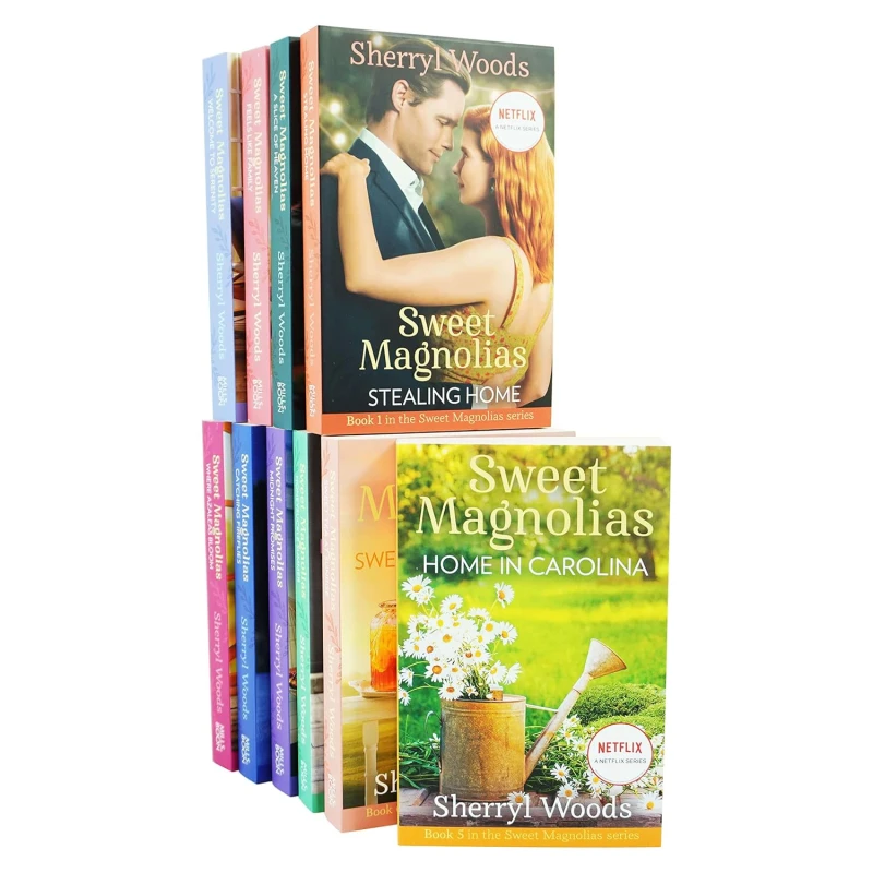Image of The Sweet Magnolias Series 10 Book Set by Sherryl Woods Paperback Edition for Fans of Southern Fiction Sherryl Woods Books