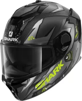 Image of Shark Spartan GT Carbon Urikan Mat Helmet, carbon-yellow, Size S, carbon-yellow, Size S