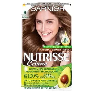 Image of Garnier Nutrisse Sandalwood Light Brown 6 Permanent Hair Dye