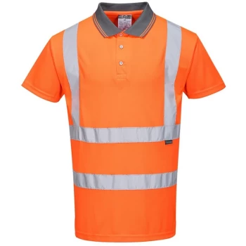 Image of Portwest - RT22ORR4XL - sz 4XL Hi-Vis Short Sleeved Polo RIS - Orange