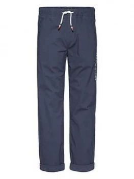 Image of Tommy Hilfiger Boys Stretch Poplin Trouser - Navy