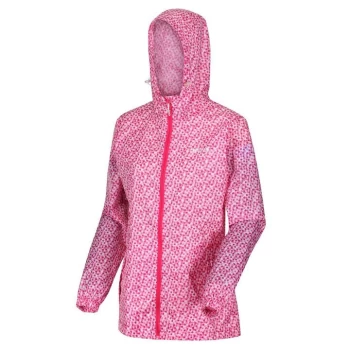 Image of Regatta Womens Printed Pack It III Waterproof Jacket - Pink