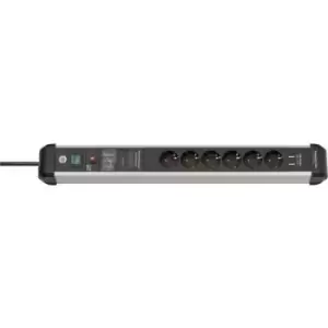 Image of Brennenstuhl 1391010610 Surge protection power strip Silver-black PG connector