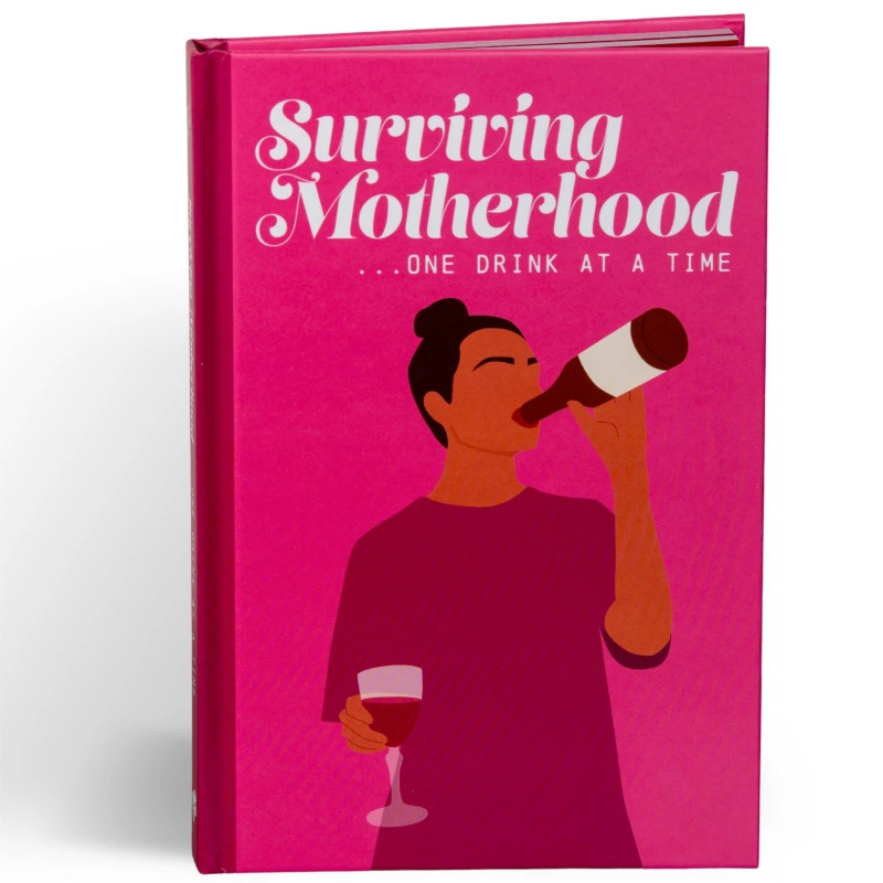 Image of Boxer Gifts Surviving Motherhood One Glass of Wine at a Time Book Multi female