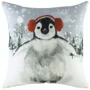 Image of Snowy Penguin Cushion Multicolour