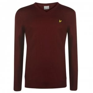 Image of Lyle and Scott V Neck Pullover Mens - Velvet 414