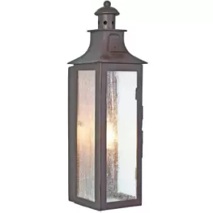 Image of Elstead Stow - 1 Light Outdoor Wall Lantern Light Old Bronze IP44, E14