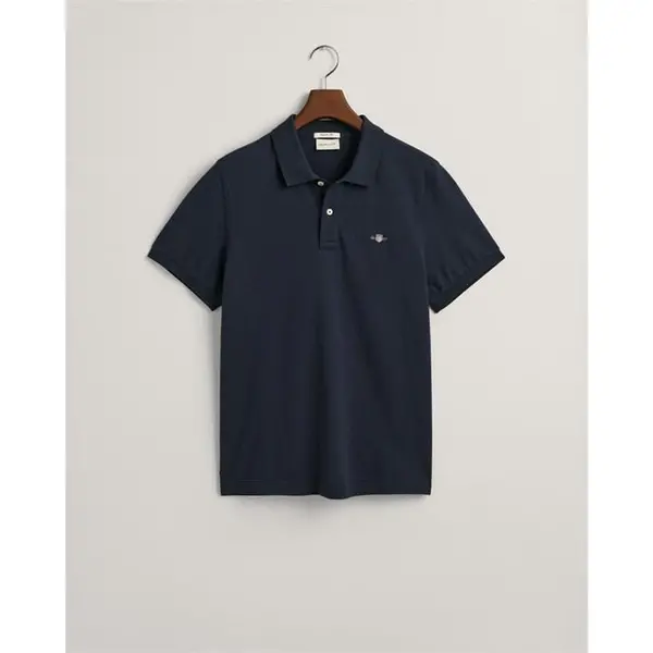 Image of Gant Shield Piqu Polo Shirt - Blue 2XL