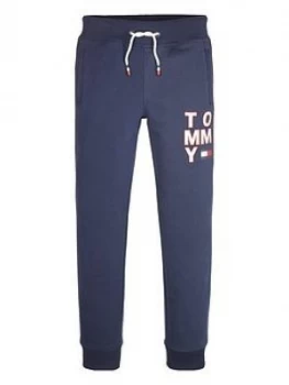 Image of Tommy Hilfiger Boys Graphic Logo Jog Pants - Navy